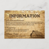 Carte D'accompagnement Fiche d'information Mariage (Devant)