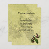 Carte D'accompagnement Fiche d'information Peacock vintage (Devant / Derrière)