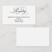 Carte D'accompagnement Fiche d'informations du Registre du Mariage de scr (Devant / Derrière)