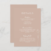 Carte D'accompagnement Fiche du Rose de ligne Whimsical (Devant / Derrière)