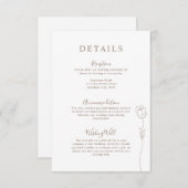 Carte D'accompagnement Fiche du Rose de ligne Whimsical (Devant / Derrière)