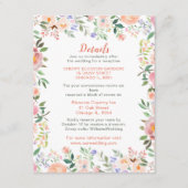 Carte D'accompagnement Fiche Mariage de fleurs de printemps (Devant)