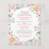 Carte D'accompagnement Fiche Mariage de fleurs de printemps (Devant)