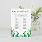 Carte D'accompagnement Fiesta Baby Around World Shower Game Card (Debout devant)