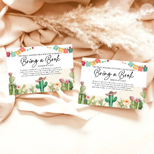 Carte D'accompagnement Fiesta Cactus Apportez un livre pour le Baby showe