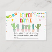 Carte D'accompagnement Fiesta Cactus Baby shower Déchets Raffle (Devant)
