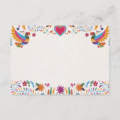 Carte D'accompagnement Fiesta Colorful Flowers Botanical Spanish Wedding (Dos)