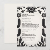 Carte D'accompagnement Fiesta Élégante Cactus Floral Mariage Mexicain (Devant / Derrière)
