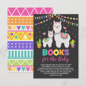 Carte D'accompagnement Fiesta Llama Alpaca Cactus Livres pour Baby Girl (Devant / Derrière)