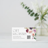 Carte D'accompagnement Figues et Baby shower d'automne Berry Code QR Regi (Debout devant)