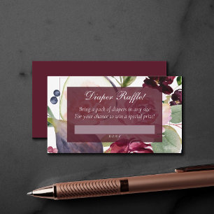 Carte D'accompagnement Figuiers en Fleurs Tombola de Lange de Maternité