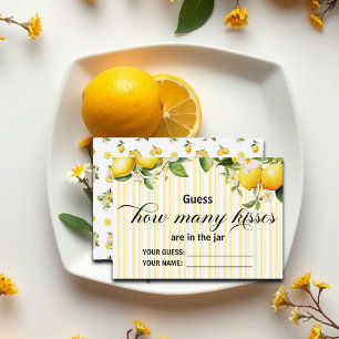 Carte D'accompagnement Filière de citron Fête des mariées d'été méditerra