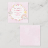 Carte D'accompagnement Fille aquarelle Rainbow Diaper Raffle (Devant / Derrière)