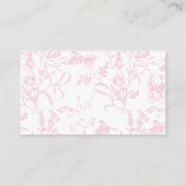 Carte D'accompagnement Fille Baby shower Bow Rose Personnalisée (Dos)