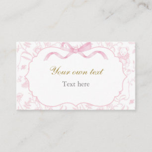 Carte D'accompagnement Fille Baby shower Bow Rose Personnalisée