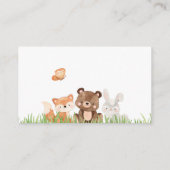 Carte D'accompagnement Fille Baby shower de bois Déchets Raffle (Dos)