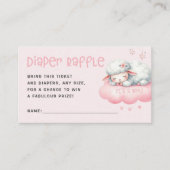 Carte D'accompagnement Fille Baby shower Lamb Rose Déchets Raffle (Devant)