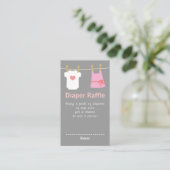 Carte D'accompagnement Fille Baby shower, Vêtements Repas de couches Bill (Debout devant)