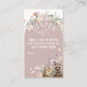 Carte D'accompagnement Fille de Baby shower animal de bois (Devant)