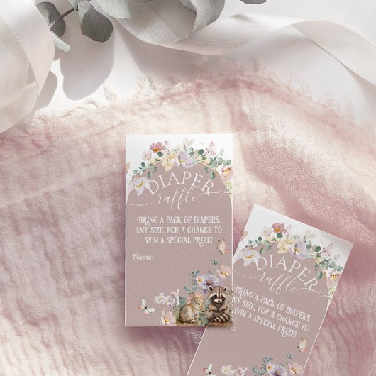 Carte D'accompagnement Fille de Baby shower animal de bois