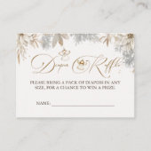 Carte D'accompagnement Fille Hiver Diaper Raffle Baby shower bébé (Devant)