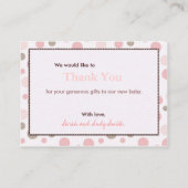 Carte D'accompagnement Fille Merci Note (Dos)