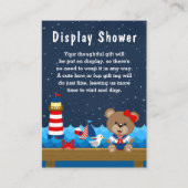 Carte D'accompagnement Fille nautique Ours Rouge et Marine Présentation D (Devant)