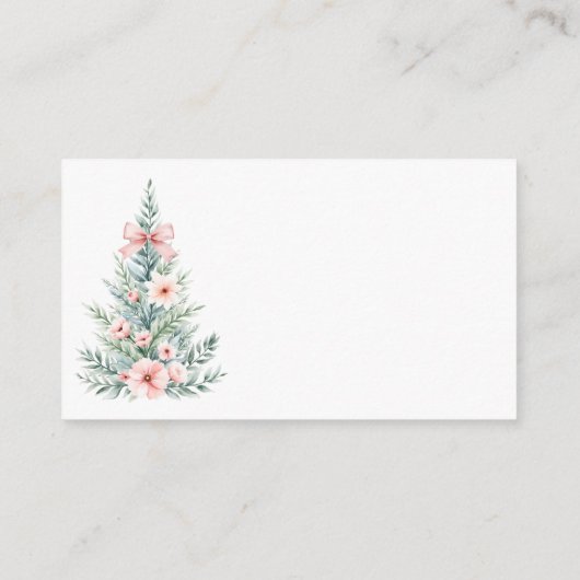 Carte D'accompagnement Fille rose Baby shower de chapelure de sapin de No (Dos)