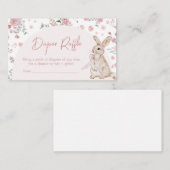 Carte D'accompagnement Fille Un Petit Lapin Baby shower Déchets Raffle (Devant / Derrière)