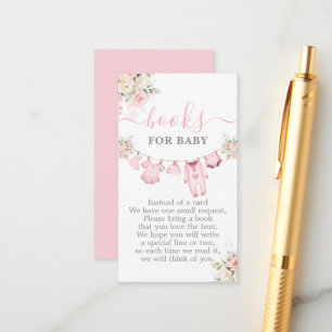 Carte D'accompagnement Fille Vêtements Baby shower Livres pour bébé