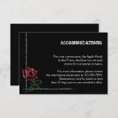 Carte D'accompagnement Fils à barbe gothique et Mariage Rose Hébergements (Devant / Derrière)