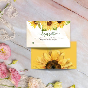 Carte D'accompagnement Fils de soleil en fleur baby shower tombole de cou