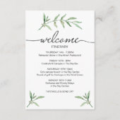 Carte D'accompagnement Fin de semaine Mariage de feuille verte, illustrée (Devant)