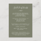 Carte D'accompagnement Fin de semaine verte foncée de la feuille minimale (Devant)