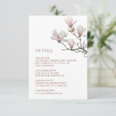 Carte D'accompagnement Fine Art Magnolia Wedding (Debout devant)