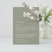 Carte D'accompagnement Fine Art Magnolia Wedding Enclosure Card (Debout devant)