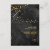 Carte D'accompagnement Fine Lines Gold Détails Abstraits Black ID867 (Devant)