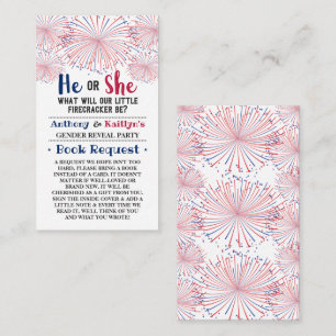 Carte D'accompagnement Firecracker 4 juillet Parti de révélation de genre