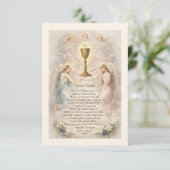 Carte D'accompagnement First Holy Communion Anima Christi Remembrance (Debout devant)