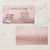 Carte D'accompagnement Flamant rose bébé mignon Rose Parties scintillant (Devant / Derrière)