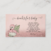 Carte D'accompagnement Flamant rose bébé mignon Rose Parties scintillant  (Devant)
