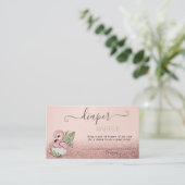 Carte D'accompagnement Flamant rose bébé Rose Parties scintillant or  Déc (Debout devant)