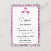 Carte D'accompagnement Flamant rose de Parties scintillant rose tropical (Devant)