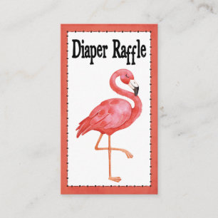 Carte D'accompagnement Flamant rose de rose de jeu de baby shower de