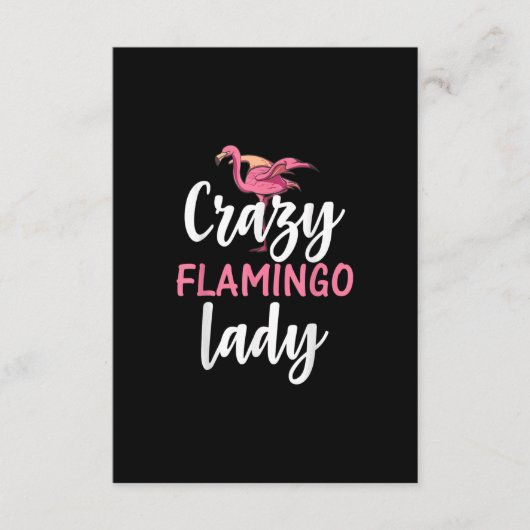 Carte D'accompagnement Flamant rose - Flamant rose fou cadeaux dame (Devant)