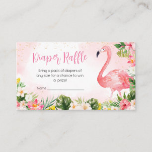 Carte D'accompagnement Flamant rose rose Aloha Baby shower Déchets Raffle
