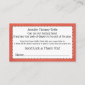 Carte D'accompagnement Flamant rose rose Baby shower de de carafe (Dos)