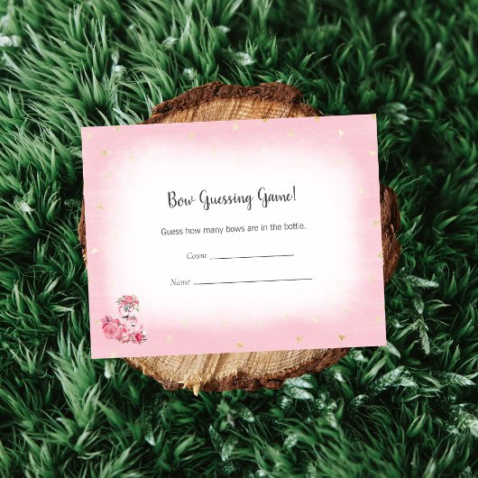 Carte D'accompagnement Flamant rose rose Ballerina Devinant Comte de douc