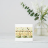 Carte D'accompagnement Flamant Rose Vintage (Debout devant)