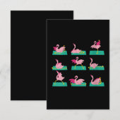 Carte D'accompagnement Flamant rose Yoga Poses Méditation Exercice d'entr (Devant / Derrière)